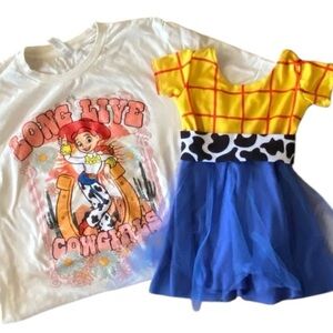 Disney Mother Daughter Halloween costumes Jessie Toy Story dress & Graphic Tee